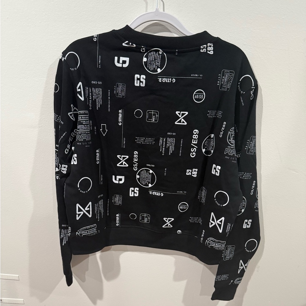 G-STAR RAW Women's Cropped Loose Sweater Allover - Picture 4 of 6